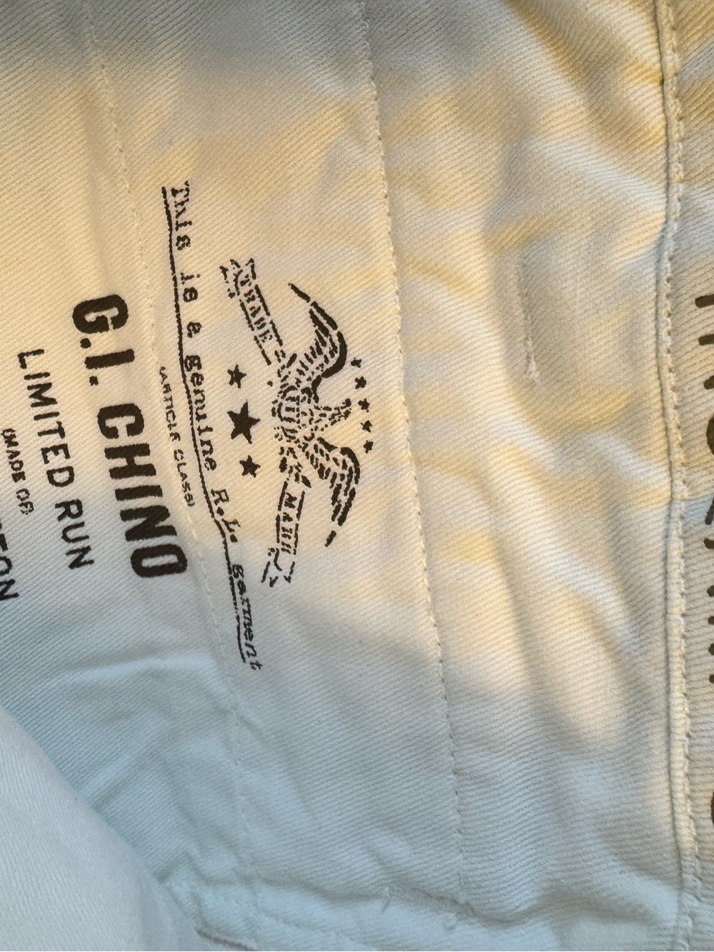 Polo Ralph Lauren White Island Graphic G.I. Chino Tapered Cutoff Pants 36 - Picture 10 of 16